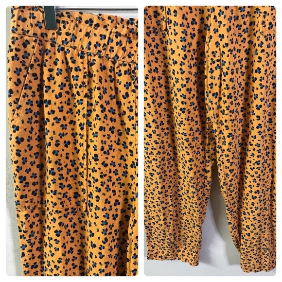 ‼️SOLD‼️Orange & Blue Leopard High Waisted Pants - Picture 7 of 13